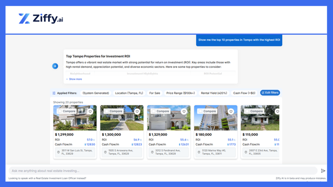 Chat with Ziffy AI and get personalized results