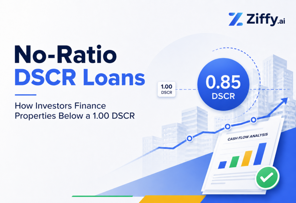 No-Ratio DSCR Loan: How Investors Qualify for Properties Below 1.00 DSCR