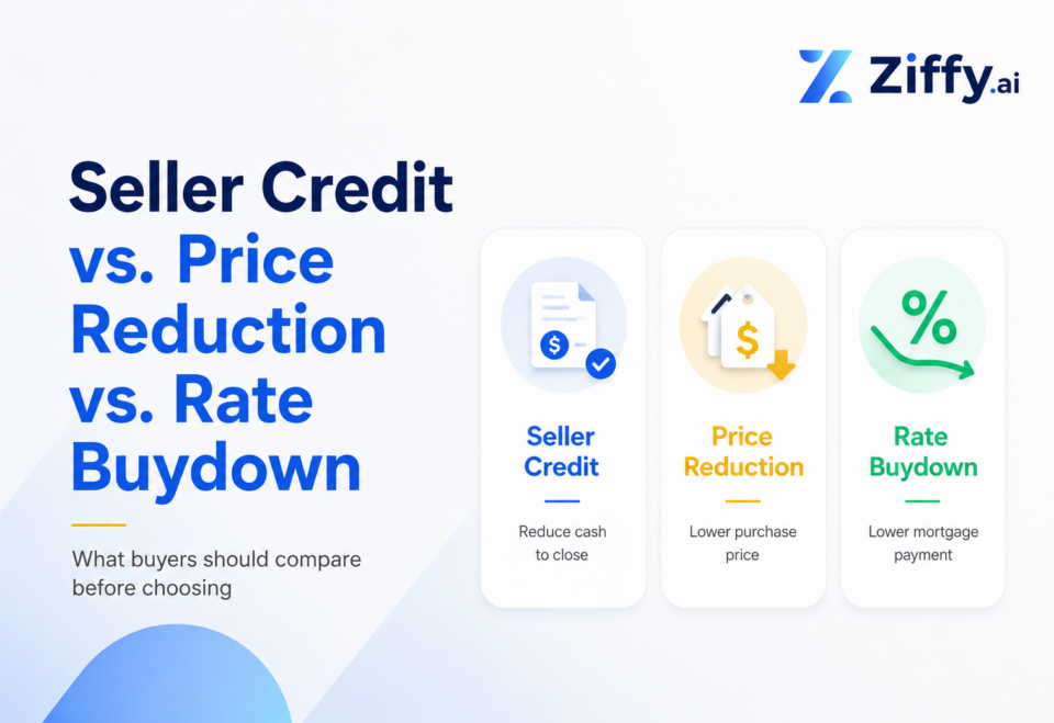 Seller Credit vs. Price Reduction vs. Rate Buydown: Which Saves More?